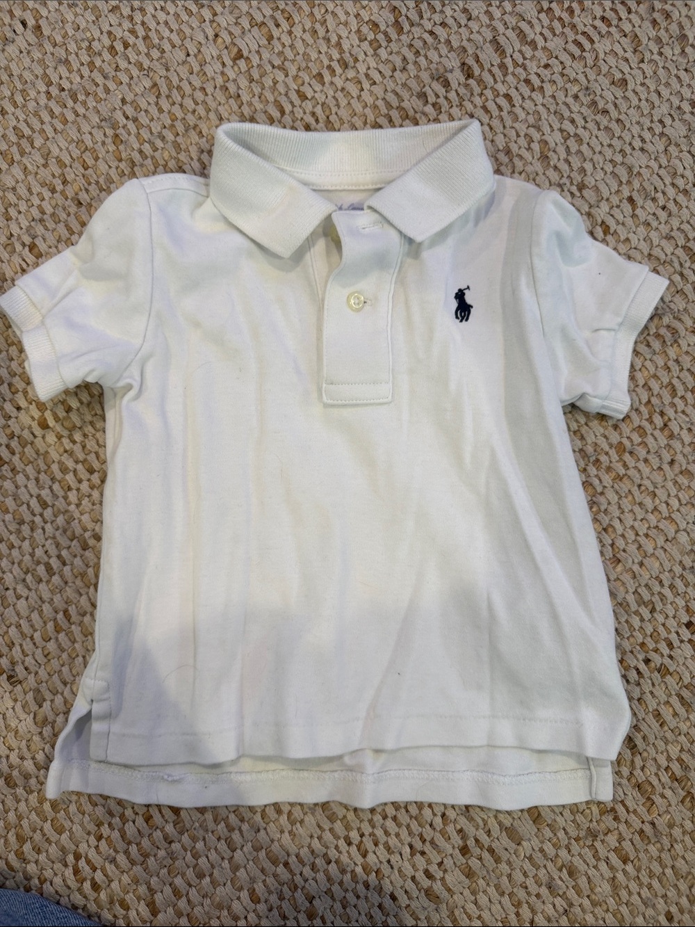 Polo by Ralph Lauren White Polo with Navy Pony